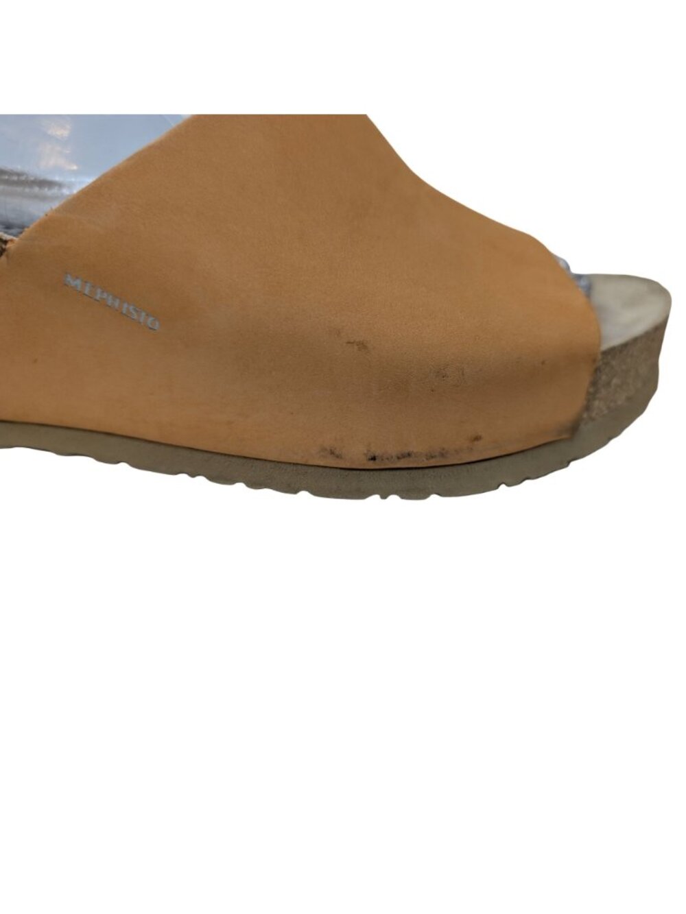 Mephisto Lisane Camel Scratch Sandals Womens Tan Leather Wedge Heel EU 40 US 9 - Picture 12 of 12